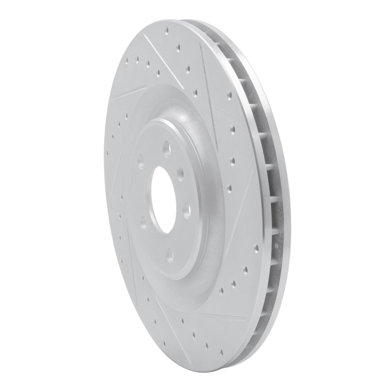 R1 17-25 Audi S8 Rear Right Drilled & Slotted Silver Brake Rotor