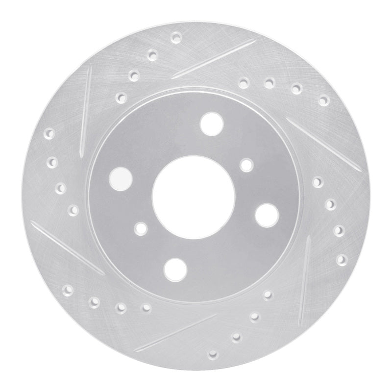 R1 85-88 Chevrolet Nova Front Left Drilled & Slotted Silver Brake Rotor