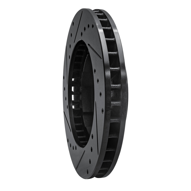 R1 71-91 Chevrolet Blazer Front Right Drilled & Slotted Black Brake Rotor