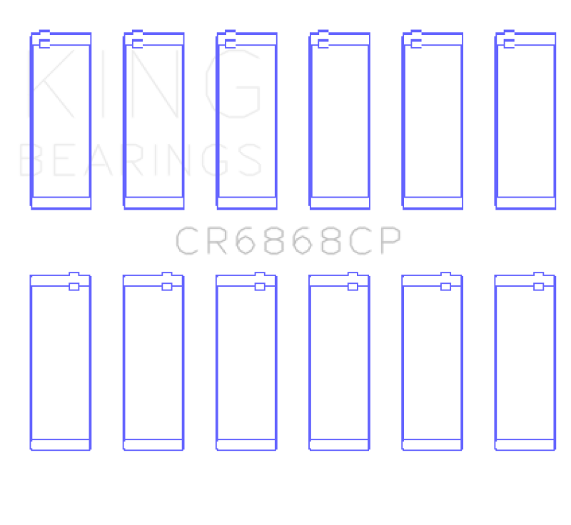 King Engine Bearings Mercedes Benz M 272.911 / M 272.920 (Size 0.5) Connecting Rod Bearing Set