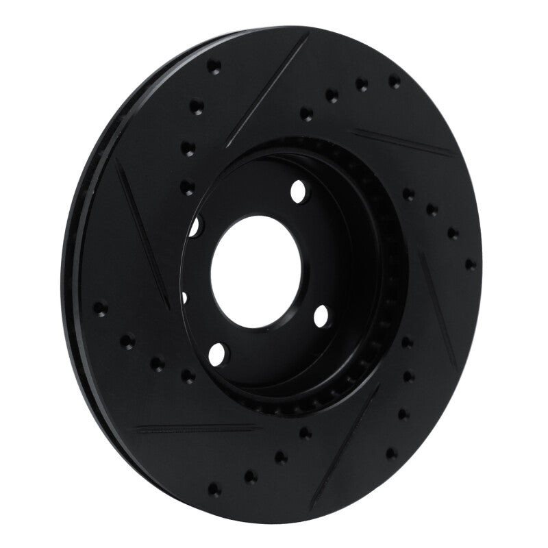 R1 16-22 Chevrolet SPARK (USA/Canada) Front Right Drilled & Slotted Black Brake Rotor