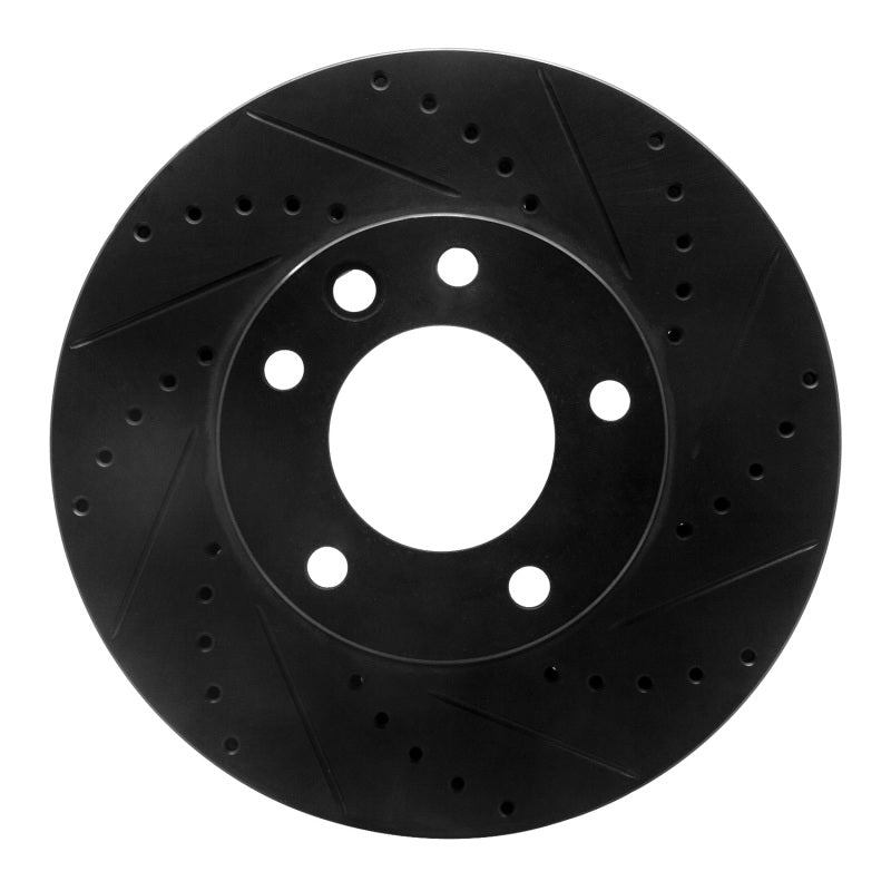 R1 08-18 Mercedes-Benz G500 (USA/Canada) Front Right Drilled & Slotted Black Brake Rotor