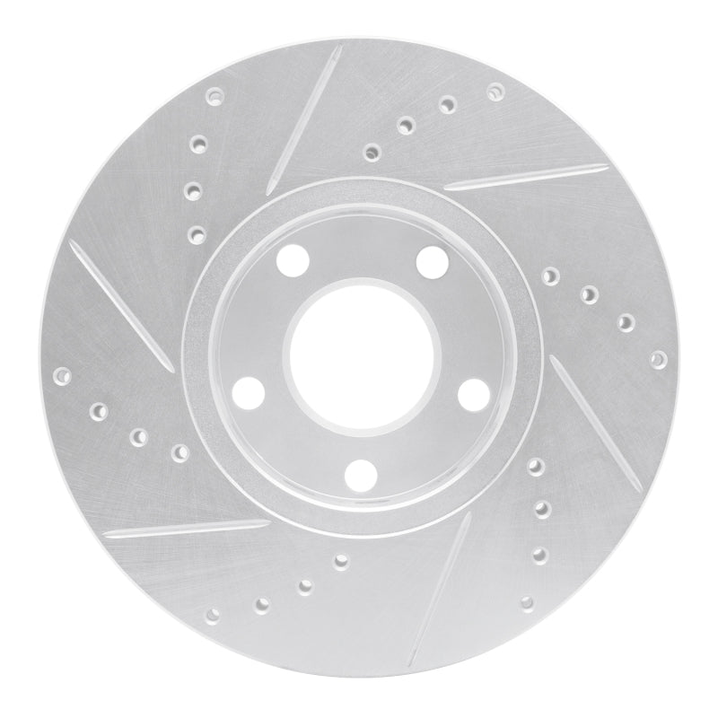 R1 92-08 Audi A6 Quattro Front Right Drilled & Slotted Silver Brake Rotor