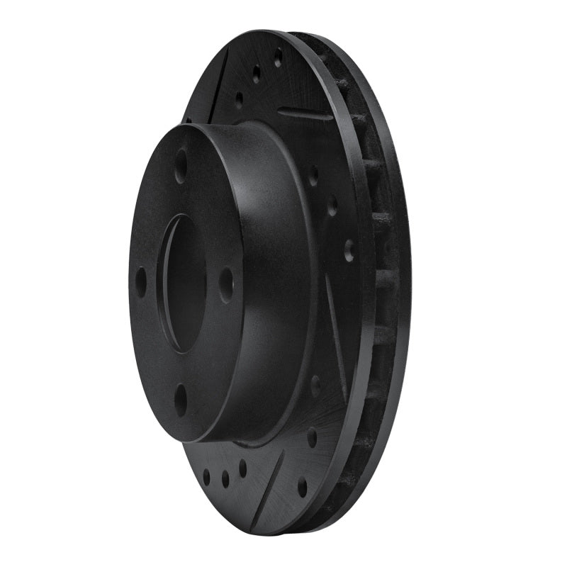 R1 81-94 Ford Escort Front Left Drilled & Slotted Black Brake Rotor