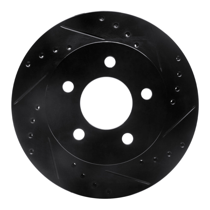 R1 91-94 Ford Crown Victoria Front Right Drilled & Slotted Black Brake Rotor