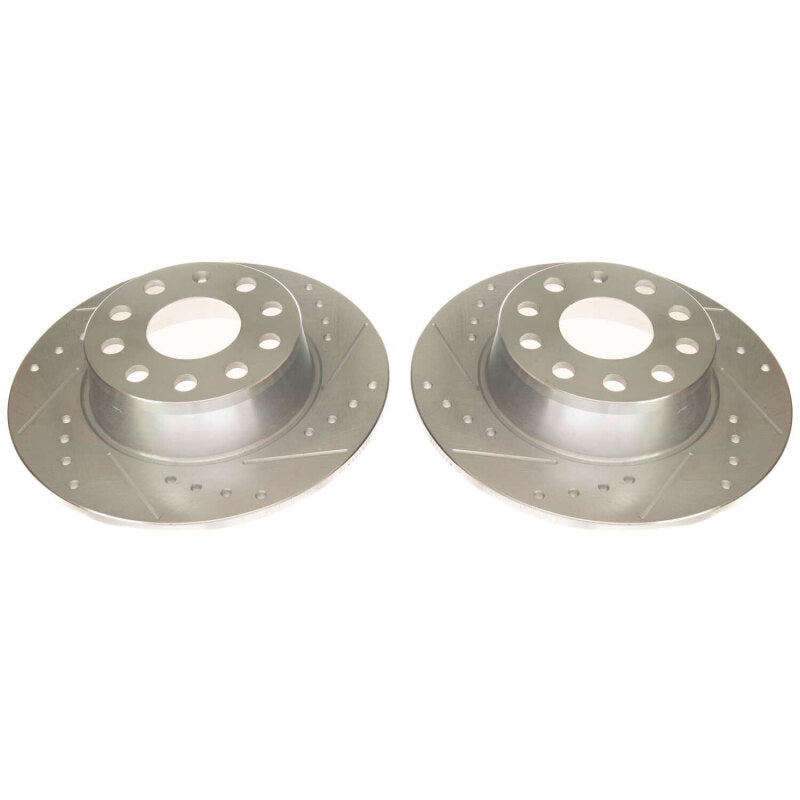 Power Stop 2019 Volkswagen Jetta Rear Evolution Drilled & Slotted Rotors - Pair