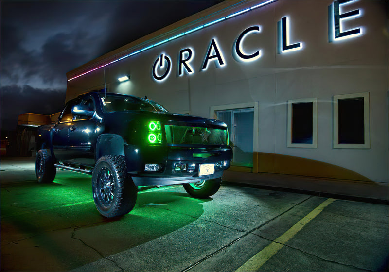 Oracle 07-13 Chevrolet Silverado LED Round Style Headlight Halo Kit - Red