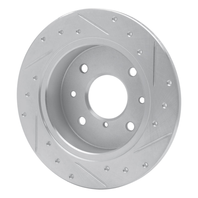 R1 86-88 Mazda RX-7 Rear Left Drilled & Slotted Silver Brake Rotor