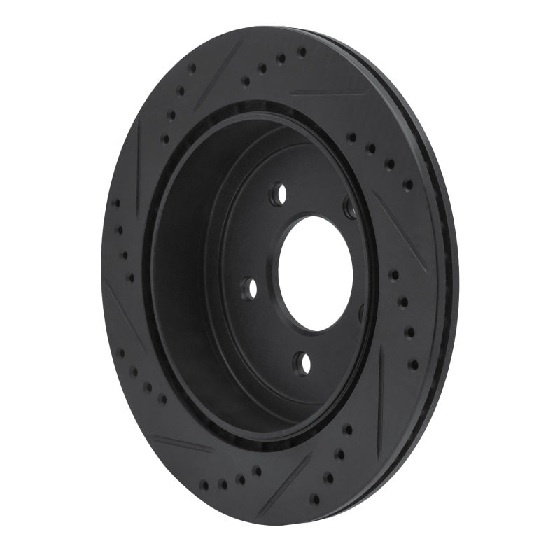 R1 95-97 Ford Ranger (USA/Canada) Front Right Drilled & Slotted Black Brake Rotor
