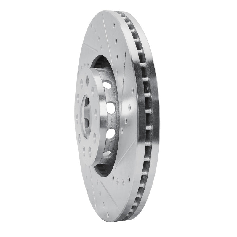R1 02-05 Volkswagen Passat (USA/Canada) Front Right Drilled & Slotted Silver Brake Rotor