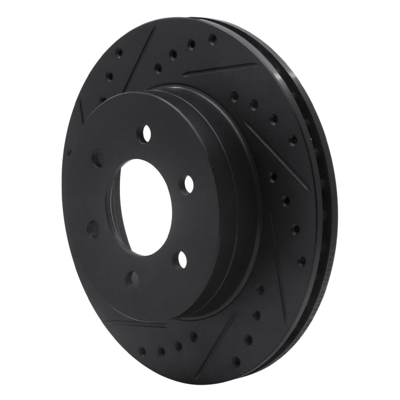 R1 97-02 Dodge Durango Front Left Drilled & Slotted Black Brake Rotor