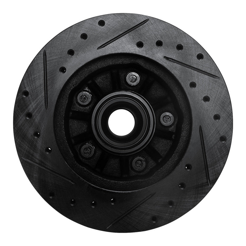 R1 95-97 Ford Ranger (USA/Canada) Front Right Drilled & Slotted Black Brake Rotor