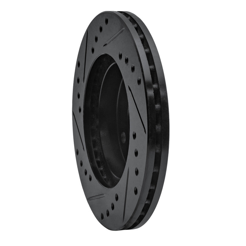 R1 90-01 Ford Escort Front Right Drilled & Slotted Black Brake Rotor