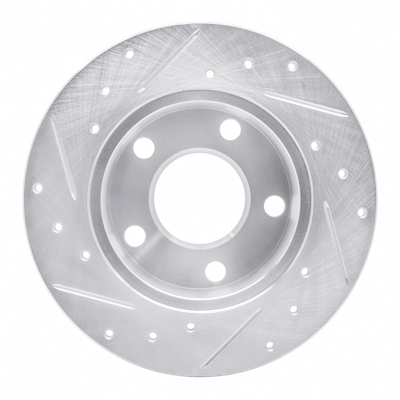 R1 92-05 Audi A6 (Mexico) Rear Right Drilled & Slotted Silver Brake Rotor