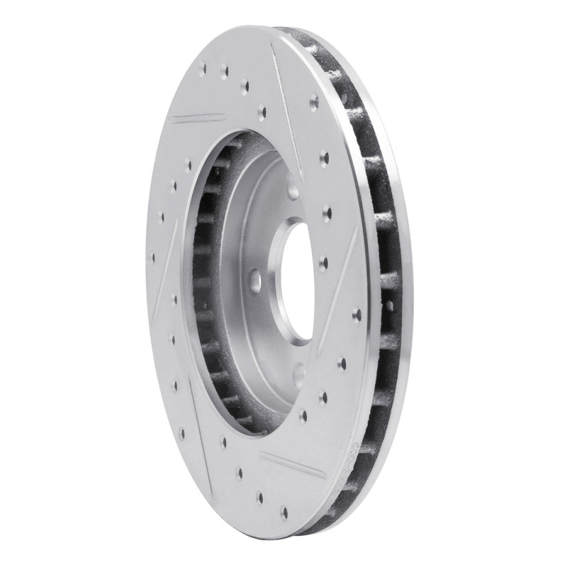 R1 83-88 Chrysler E CLASS Front Left Drilled & Slotted Silver Brake Rotor