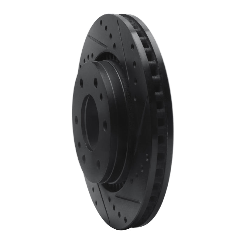 R1 06-09 Buick Rainier Front Right Drilled & Slotted Black Brake Rotor