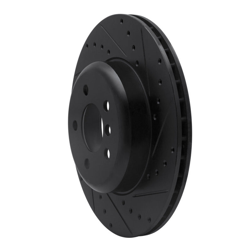 R1 13-21 BMW 428I xDrive Coupe & Convertible Rear Right Drilled & Slotted Black Brake Rotor