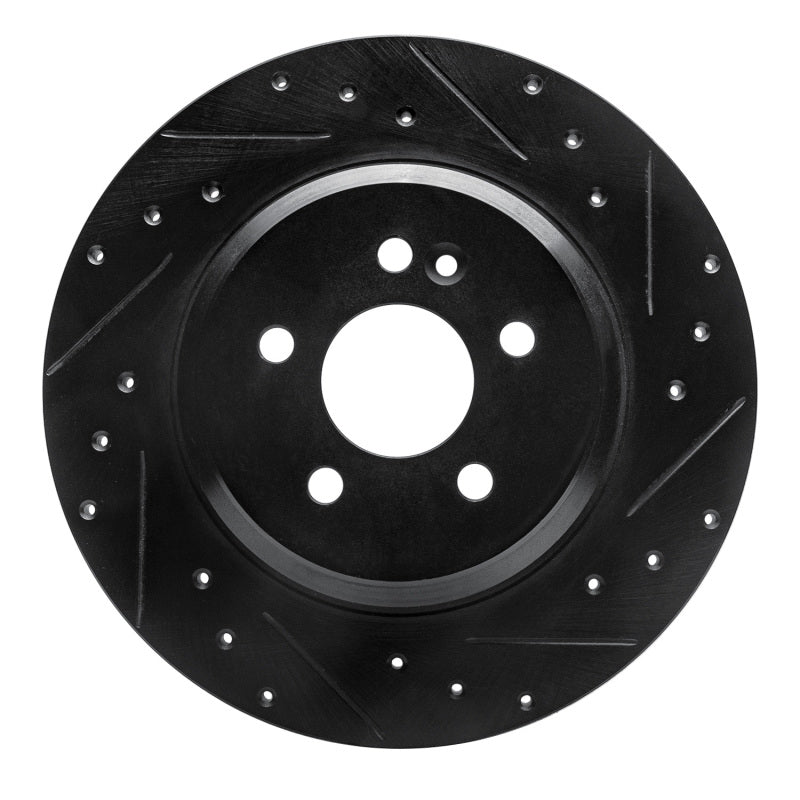 R1 00-05 Mercedes-Benz ML500 (USA/Canada) Rear Right Drilled & Slotted Black Brake Rotor