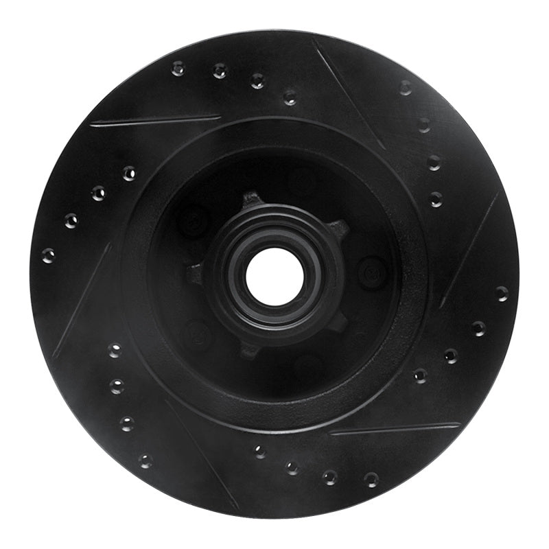R1 67-74 Buick Gran Sport Front Left Drilled & Slotted Black Brake Rotor