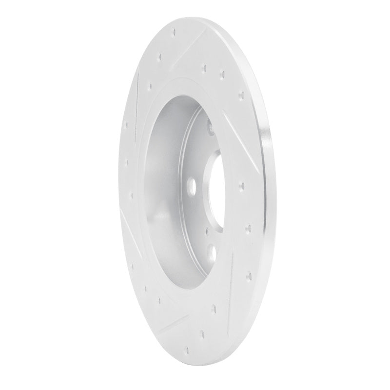 R1 11-16 Scion TC Rear Right Drilled & Slotted Silver Brake Rotor
