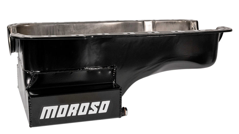 Moroso Ford 351W (w/Front Sump) Kicked Out Wet Sump 7qt 8in Steel Oil Pan