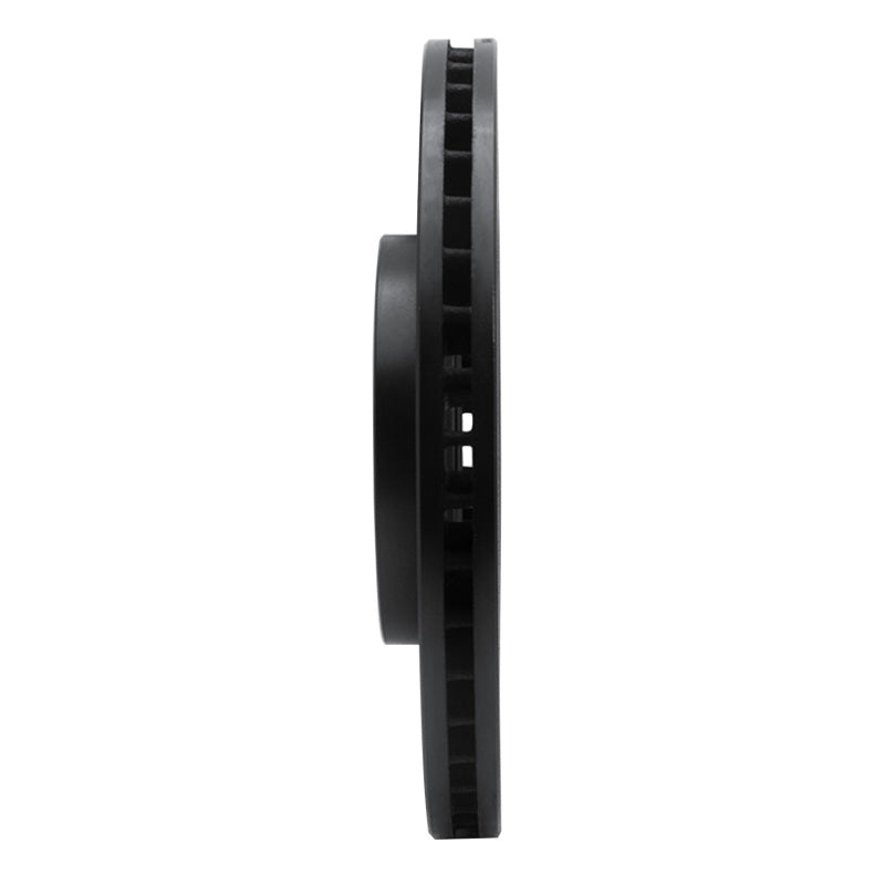 R1 06-14 Honda Ridgeline Front Left Drilled & Slotted Black Brake Rotor