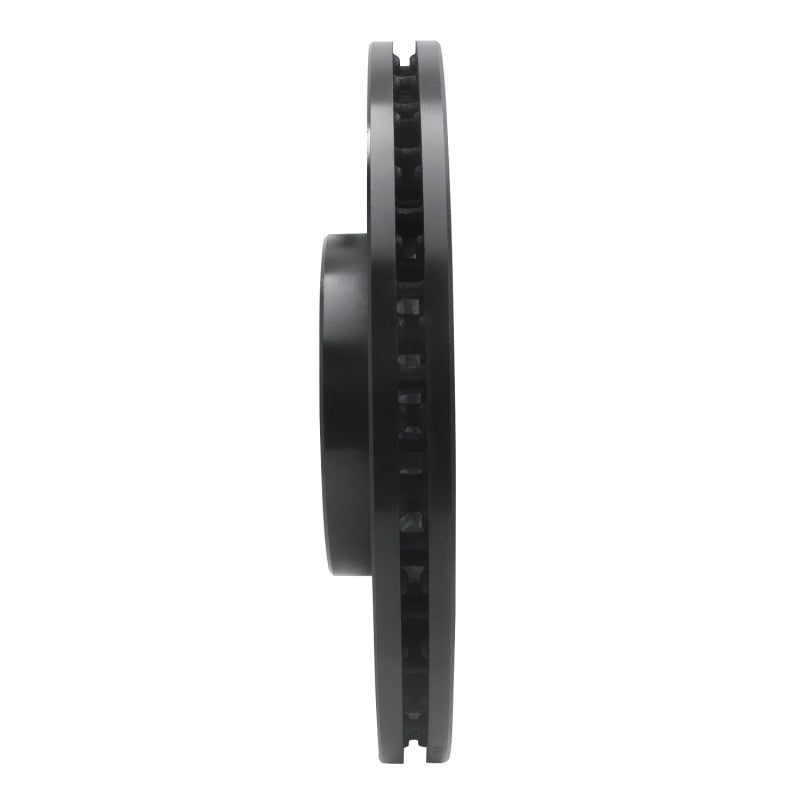 R1 15-19 Jaguar E-Pace Front Right Drilled & Slotted Black Brake Rotor