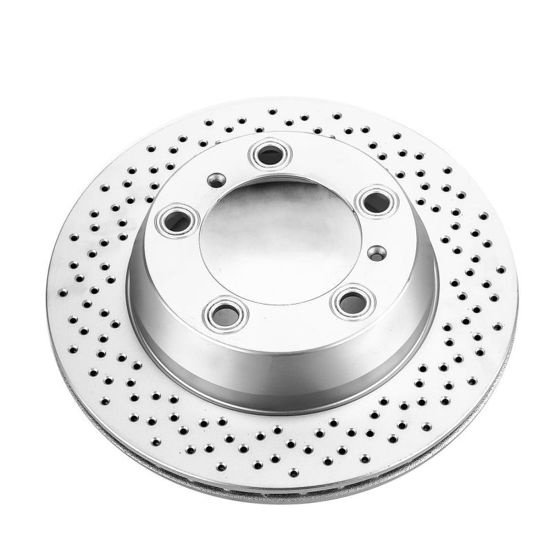 Power Stop 17-19 Porsche 718 Boxster Rear Evolution High Carbon Geomet Coated Rotor