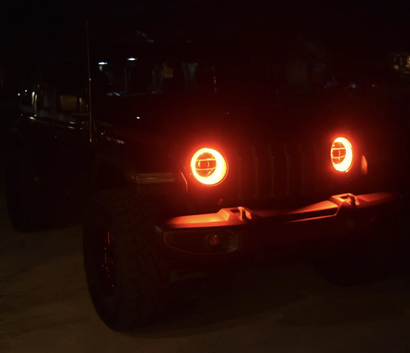 Oracle Jeep Wrangler JL/Gladiator JT LED Surface Mount Headlight Halo Kit - Amber