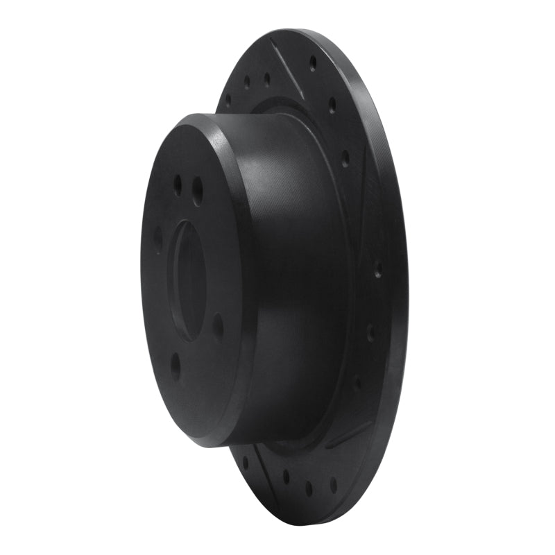 R1 84-91 BMW 325I (USA/Canada) Rear Right Drilled & Slotted Black Brake Rotor
