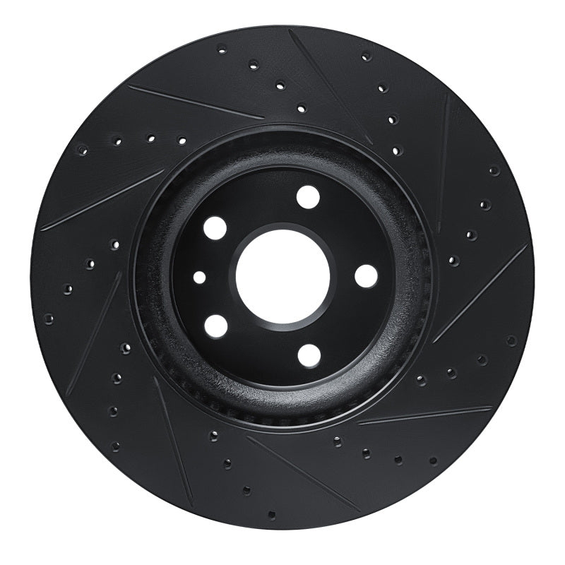 R1 13-19 Buick Regal Front Left Drilled & Slotted Black Brake Rotor