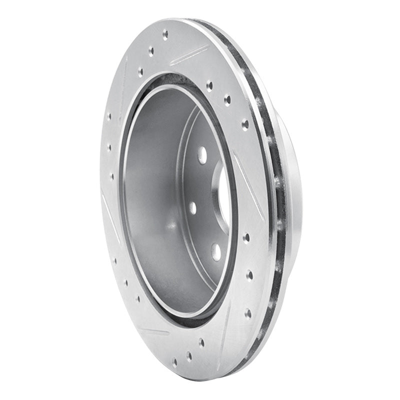 R1 84-88 Toyota Cressida Rear Right Drilled & Slotted Silver Brake Rotor
