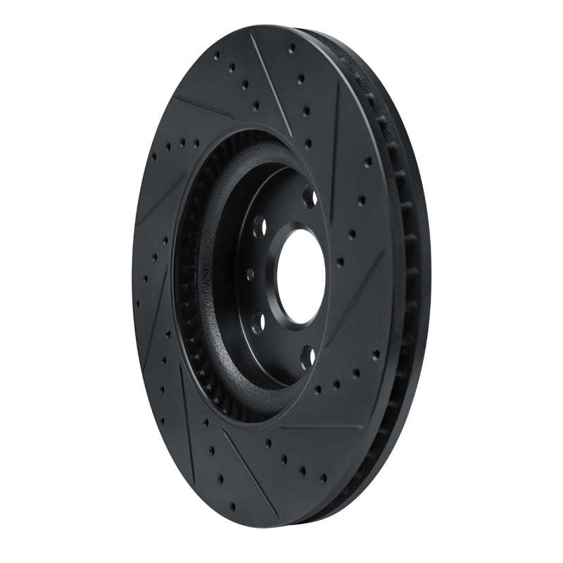 R1 13-19 Buick Regal Front Left Drilled & Slotted Black Brake Rotor