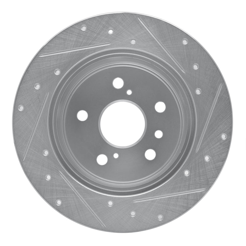 R1 92-03 Lexus ES300 Rear Left Drilled & Slotted Silver Brake Rotor
