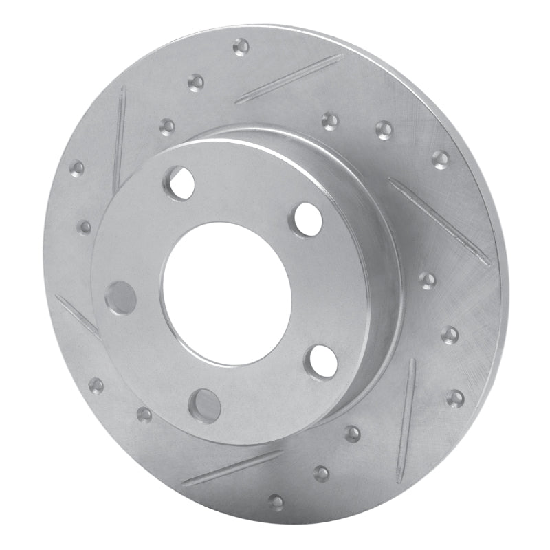 R1 96-05 Audi A4 Quattro Rear Left Drilled & Slotted Silver Brake Rotor