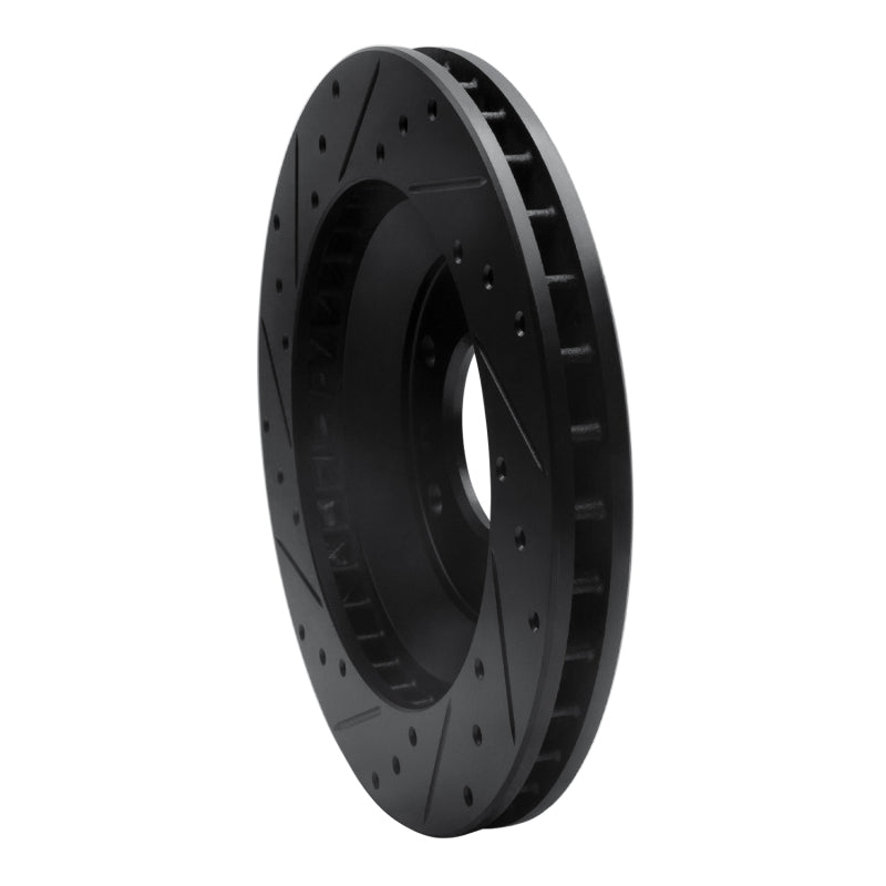 R1 02-05 Buick Rainier Front Right Drilled & Slotted Black Brake Rotor