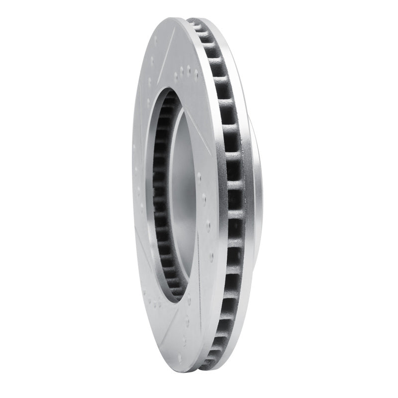 R1 94-00 Toyota Celica Front Right Drilled & Slotted Silver Brake Rotor