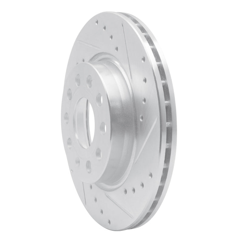 R1 05-15 Volkswagen Jetta Sedan Front Right Drilled & Slotted Silver Brake Rotor