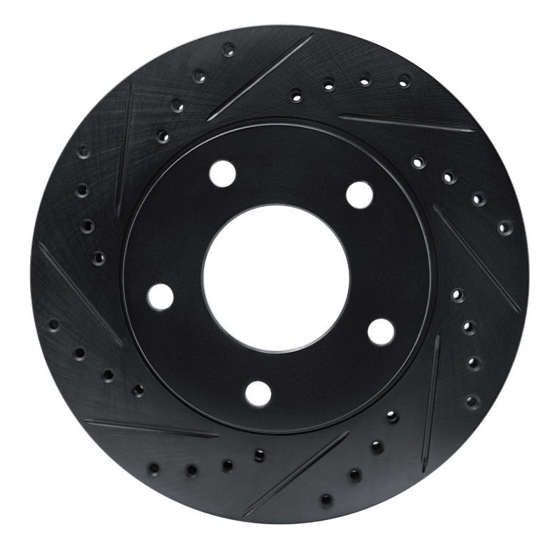 R1 69-78 Cadillac Eldorado Front/Rear Left Drilled & Slotted Black Brake Rotor