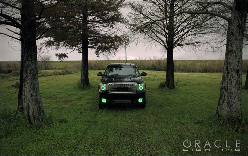 Oracle 08-13 GMC Sierra LED Round Ring Headlight Halo Kit - UV/Purple