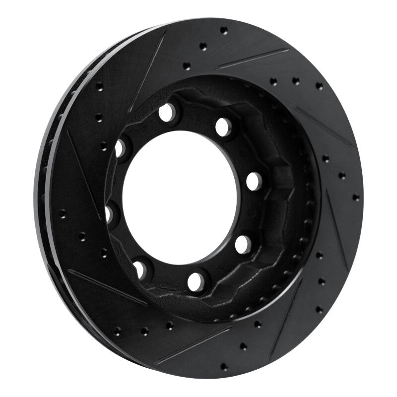 R1 77-93 Chevrolet V30 & V3500 Pickup Front Right Drilled & Slotted Black Brake Rotor