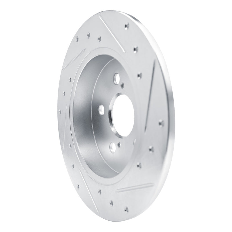 R1 19-25 Toyota Corolla (US/Canada) Rear Left Drilled & Slotted Silver Brake Rotor