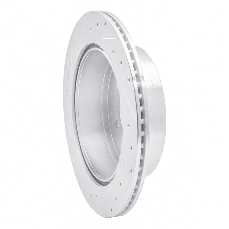 R1 08-14 Mitsubishi Montero Limited (Mexico) Rear Right Drilled & Slotted Silver Brake Rotor