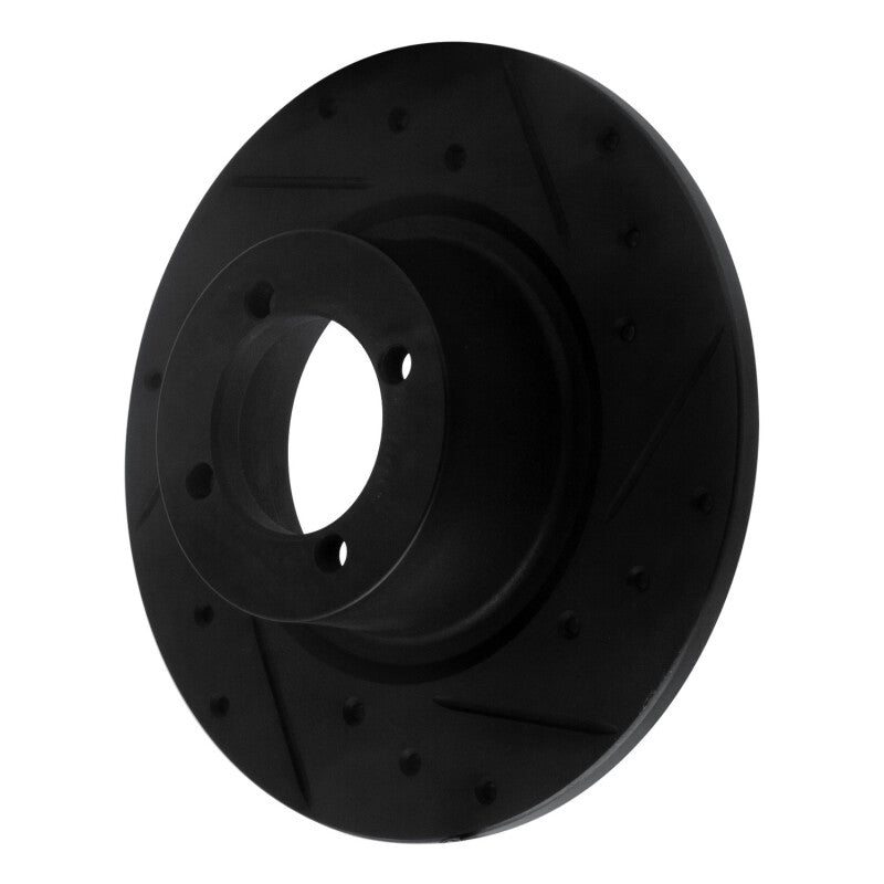 R1 67-76 BMW 1600 Front Right Drilled & Slotted Black Brake Rotor