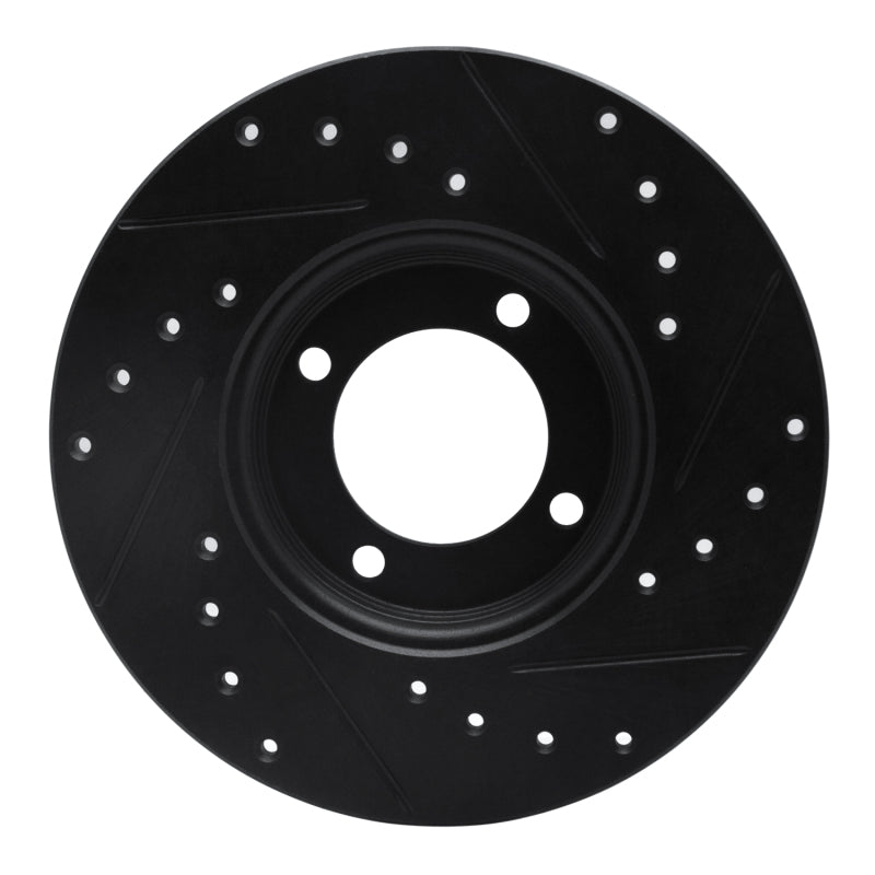 R1 63-86 Ford Cortina Front Left Drilled & Slotted Black Brake Rotor