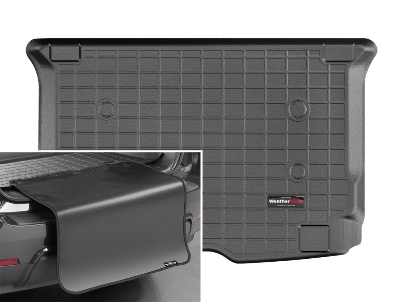 WeatherTech 2014+ BMW i3 Cargo Liner w/Bumper Protector - Black (Trim to Use Cargo Mounts)