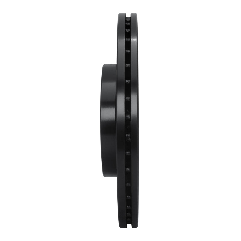 R1 09-15 Mitsubishi Lancer Front Right Drilled & Slotted Black Brake Rotor