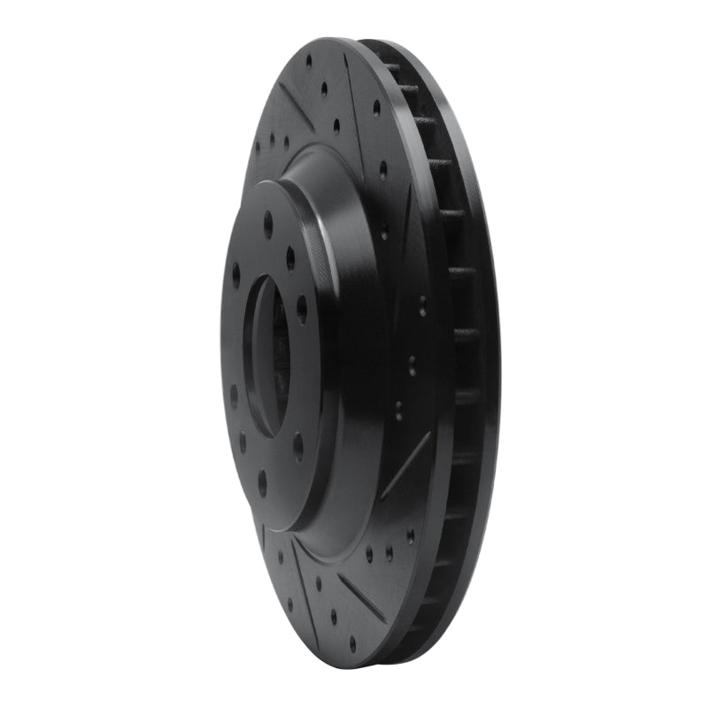 R1 02-05 Buick Rainier Front Right Drilled & Slotted Black Brake Rotor