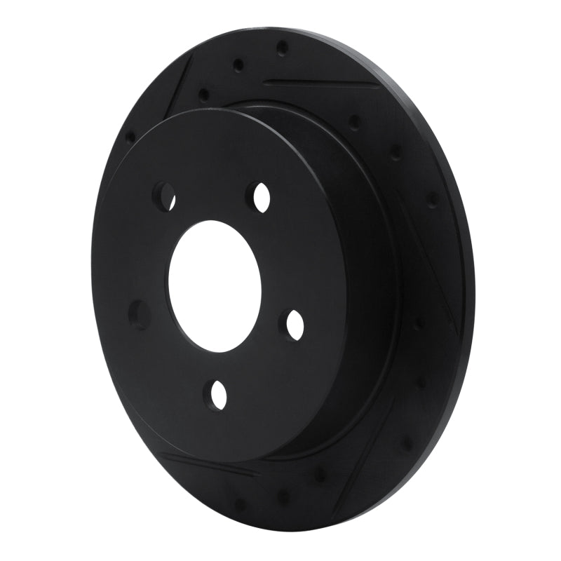 R1 97-05 Buick Century Rear Left Drilled & Slotted Black Brake Rotor