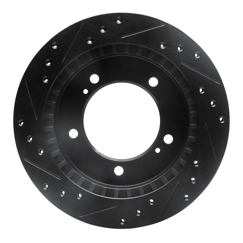 R1 91-98 Chevrolet Tracker Front Right Drilled & Slotted Black Brake Rotor